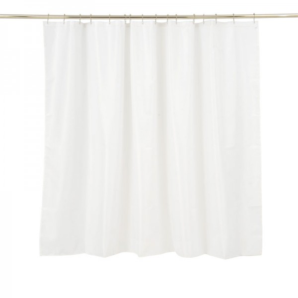 Textile Shower Curtain 180x200 White Trevira CS