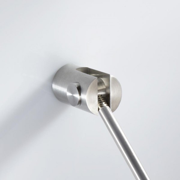 Flexible Shower Curtain Rod Bracket for Sloped Wall and Angled Ceiling - Stainless Steel
